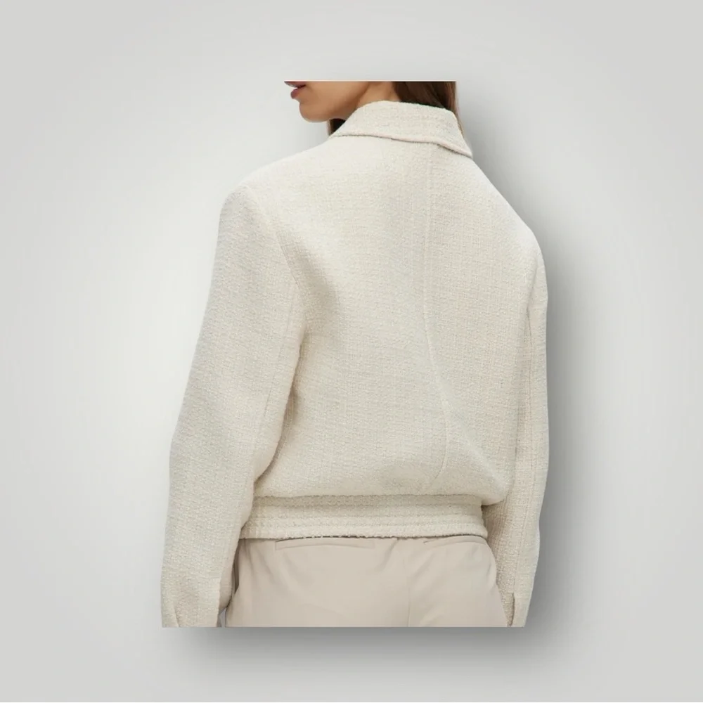 Joie Off-white Structured Teddy Jacket| Size M - Picture 2 of 9